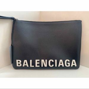Leather Balenciaga Clutch Bag